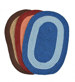 Soulful Creations Cotton Solid Mat - Pack of 3 Pcs Size - 15 x 23 inches, Multicolour