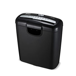 Texet PS-SC1EX Portable Strip Cut Shredder | Cuts 6 Sheets at a time | for both credit and debit cards | Advanced Over Heat Protection | 10L Waste Bin | Auto start/stop sensors & 3 mode controls | 1 Year Warranty