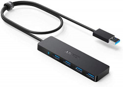 Anker 4-Port USB 3.0 Hub, Ultra-Slim Data USB A Hub with 2 ft Extended Cable [Charging Not Supported], for MacBook, Mac Pro, Mac Mini, iMac, Surface Pro, XPS, PC, Flash Drive, Mobile HDD