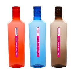 Varmora Aqua Blossom 1 litre water bottles Assorted (3)