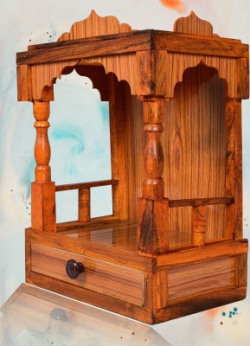 Nifinity. beautiful wooden Plywood Mandir for Pooja Home Decoration Wall Hanging Beautiful Engineered Wood Home Temple (Height: 45, Pre-assembled) Engineered Wood Home Temple (Height: 45, Pre-assembled) Engineered Wood Home Temple(Height: 45, Pre-assembled)