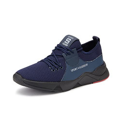 Tarshika Mens Sports Mesh Running Shoes(SM1347_Blue_7N)-UK 7