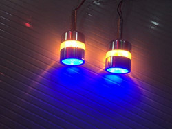 AOW ATTRACTIVE OFFER WORLD Handle Bar End Dual LED Bike Turn Signal Indicator Light (Blue) For Bullet Thunder Bird 350