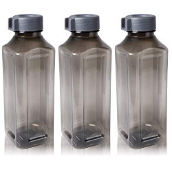 Wonder Atlanta 600 Fridge Bottle Set, Grey Color, Set of 3 Bottles, Made in India, Standard (Atlanta_600_3_Grey)