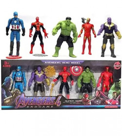 Maruti Fashion Avengers Toy Set of 5 Twist and Move Marvels Super Hero Characters Action Figure Play Set : Captain America, Hulk, Thor, Iron Man and Ant Man Best Gift for Birthday for Baby