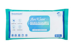 AROKLEEN Bed Bath Patient Wipes for Adult with Aloe Vera Enrichment Gentle Care for Skin, pH-Balanced, Paraben-Free, Alcohol-Free Large Size Adult Wet Wipes Pack of 1
