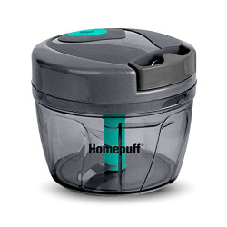 Home Puff HP-MINI-CHPR Vegetable Chopper with 3 Stainless Steel Blade, Green