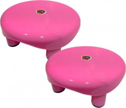 Plastico A-ONE Bathroom Patta & Stool For Multipurpose use Bathroom Stool(Pink, Pre-assembled)