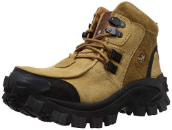 Woodland Men's Camel Leather Boots - 10 UK/India (44 EU)