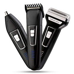 Pick Ur Needs Hair Trimmer Professional Shaver With Clipper and 3 in 1 Beard, Nose and Ear Waterproof Hair Trimmer for Men
