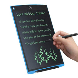 TOYPORIUM LCD Writing Tablet 8.5 Inch Electronic Drawing Board Digital Doodle Pad with Erase Button, Back to School Gift for Students Kids Boys Friends Birthday Office Speech Difficulties Use (Blue)