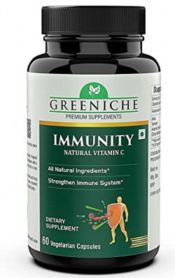 Greeniche Immunity Booster with Natural Vitamin C & Zinc - 60 Veg Capsules