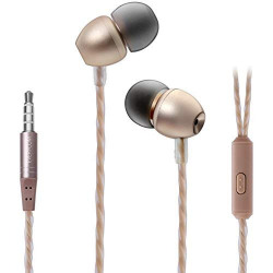Everycom Bass Boost+ Premium Wired in-Ear Earphone with Mic Button for All Smartphones - Gold (3 Months Warranty)