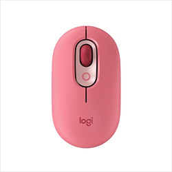 (Renewed) Logitech POP Mouse, Wireless Mouse with Customisable Emojis, SilentTouch Technology, Precision/Speed Scroll, Compact Design, Bluetooth, USB, Multi-Device, OS Compatible - Heartbreaker