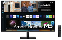 Samsung 27-inch(68.58cm) M5 FHD Smart Monitor, Speakers, Remote, 1 Billion Color, Smart TV apps, Samsung TV Plus, Office 365, Apple Airplay, Samsung Dex, Bluetooth (LS27BM500EWXXL, Black)