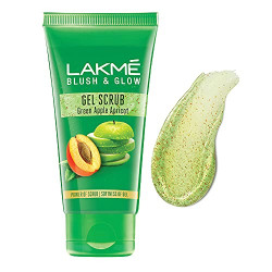 Lakme Blush & Glow Green Apple Apricot Scrub, Gentle On Skin, Deep Cleansing Gel Scrub 100 g