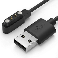 Lapster USB all types smartwatch charger cable for Boat Xtend,boat storm, W26 W26+ W26m W55+, Noise ColorFit Pulse, Colorfit Ultra/Ultra 2, All 2 Pin Watch (Cable Only