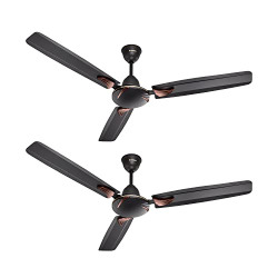 Candes Lynx Ceiling Fans for Home 1200mm / 48 inch | BEE Star Rated, High Air Delivery, Noiseless & Energy Efficient | 1+1 Years Warranty | Pack of 2 (Coffee Brown)