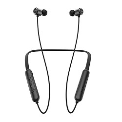 (Renewed) Mivi Collar Flash Bluetooth Earphones. Fast Charging Wireless Earphones with mic, 24hrs Battery Life, HD Sound, Powerful Bass, Made in India Neckband -Black