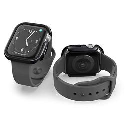 Raptic by X-Doria Apple Watch Case, Defence Edge Premium Aluminum & TPU Bumper Frame Protective Case / Cover Designed for Apple Watch (44mm)(Series 4/5/6/SE) (Bigger Version) - Black (WATCH NOT INCLUDED)