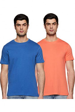 Amazon Brand - Symbol Men's Solid Regular T-Shirt (Pack of 2) (SS20SYMTEE34-E_Multi-CLR7 2XL)