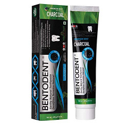 Bentodent Activated Charcoal Toothpaste -Teeth Whitening, Cavity Protection - Natural toothpaste, No Fluoride & No SLS (100 Grams)