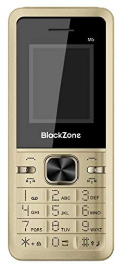 Blackzone m5 Basic Mobile Phone with 2500 MAH Big Battery & 1.8" Screen Display (Gold)