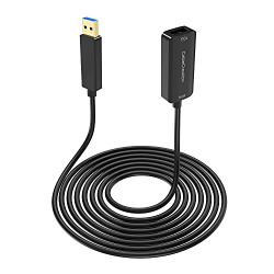 CableCreation Active USB 3.0 Extension Cable 16.4 Feet, Type A Male to Female Extension Cord Compatible with Oculus Quest 2, Oculus Rift, Playstation,USB Keyboard, Printer, Hard Drive, Black 5 Meters