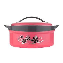 UNICEPT Casserole Box for Food Searving Inner Steel Insulated Casserole Hot Pot Flowers Printed Chapati Box for Roti-(1.5 Liter)