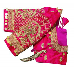 Darshanam International Phantom Silk Blouse for Women in Dark Red Colour.(Size: 38)