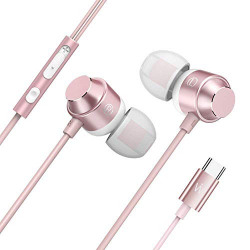 Wissenschaft JP53M Type-C Bullets Earphones Magnetic Headphones (Work with Phones Without 3.5mm Jack) (Pink)