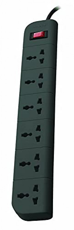 Belkin Essential Series 6-Socket Surge Protector Universal Socket with 6.5ft Heavy Duty Cable (Grey)