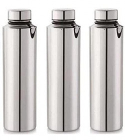 STEEPLE Water Bottle 1 Litre Stainless Steel (pack of 3)