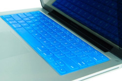Kuzy KZYKbScSolid131517AqBl Keyboard Solid Metallic Silicone Cover Skin for MacBook Pro (Aqua)