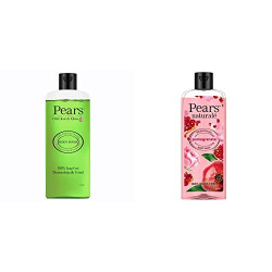 Pears Oil Clear and Glow Shower Gel, 250ml & Pears Naturale Brightening Pomegranate Bodywash, 250 ml