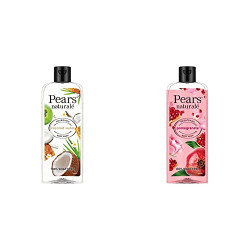 Pears Naturale Nourishing Coconut Water Bodywash, 250 ml & Pears Naturale Brightening Pomegranate Bodywash, 250 ml