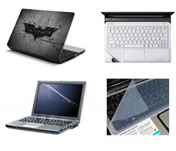 Namo Arts 4In1 Laptop Accessories Combo Kit - Laptop Skins 15.6 Inch Stickers With Laptop Screen Protector, Keyguard And Trackpad Skin