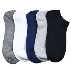LX PRODUCTS Cotton Ankle Socks for Men and Women(Pack of 5) Assorted colours