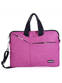 Parvenir Office Laptop Bags Briefcase 35.56 cm (14 Inch) for Women and Men (Pink) (Parv-107P)