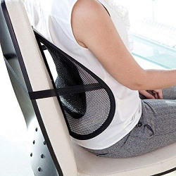 GLSKDM Ventilation Back Rest with Lumbar Support Mesh Cushion Pad, Universal Back Lumbar Support Chairs for Office Chair, Home, Car, Seat to Relieve Pain