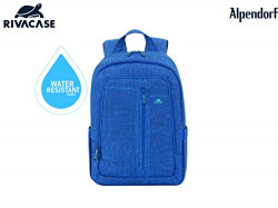 RivaCase Alpendorf 7560 Blue Laptop Canvas Water Resistant Backpack 15.6  Inches