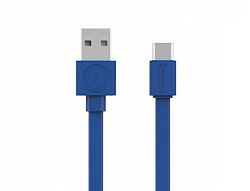 Allocacoc 10453BL/USBCBC 1.5 m USB Type C Cable for Mobiles, Computers, 100mbps Speed, Blue Colour.