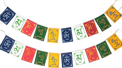 Zimba Tibetan Buddhist Prayer Flags for Car - - Pack of 2 Large