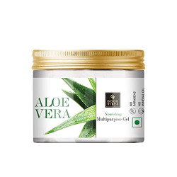 Good Vibes Aloe Vera Nourishing Multipurpose Face Gel, 300 g Moisturizing Soothing Light Weight Formula, Helps Reduce Acne & Sunburns for All Skin Types, Natural, No Parabens & Sulphates