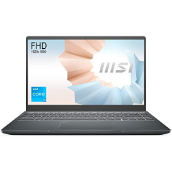 MSI Modern 14, Intel i5-1155G7, 14  FHD IPS-Level 60Hz Panel Laptop (8GB/512GB NVMe SSD/Windows 10 Home/Intel UHD Graphics/Carbon Grey/1.3Kg), B11MOU-861IN