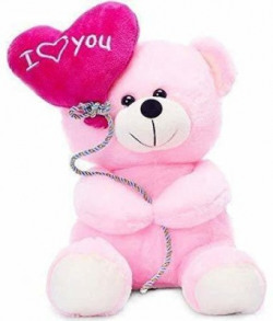 Osjs Teddy Bear Soft Toy (30cm, Pink) love  - 30 cm(Pink)