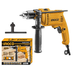 INGCO Impact Drill, 680W | 0-3000rpm | 13mm Power Hammer Drills, Variable Speed Corded Drill Machine, Froward/Reverse Switch Electric Drill with Depth Gauge Home Improvement Construction Concrete