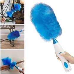 CHERRYLAND Hand-Held, Sward Go Dust Electric Feather Spin Motorised Cleaning Brush Set Home Duster Feather Dust Cleaner Brush for Home, Office, Car