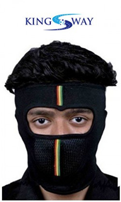 Kingsway Balaclava/Full Face Mask for Men & Women (Size : L, Color : Black, Cotton Fabric)