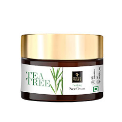 Good Vibes Tea Tree Purifying Face Cream, 50 g Skin Moisturizing Soothing Calming Formula, Helps Reduce Acne & Excess Oil All Skin Types, Natural, No Parabens & Sulphates, No Animal Testing